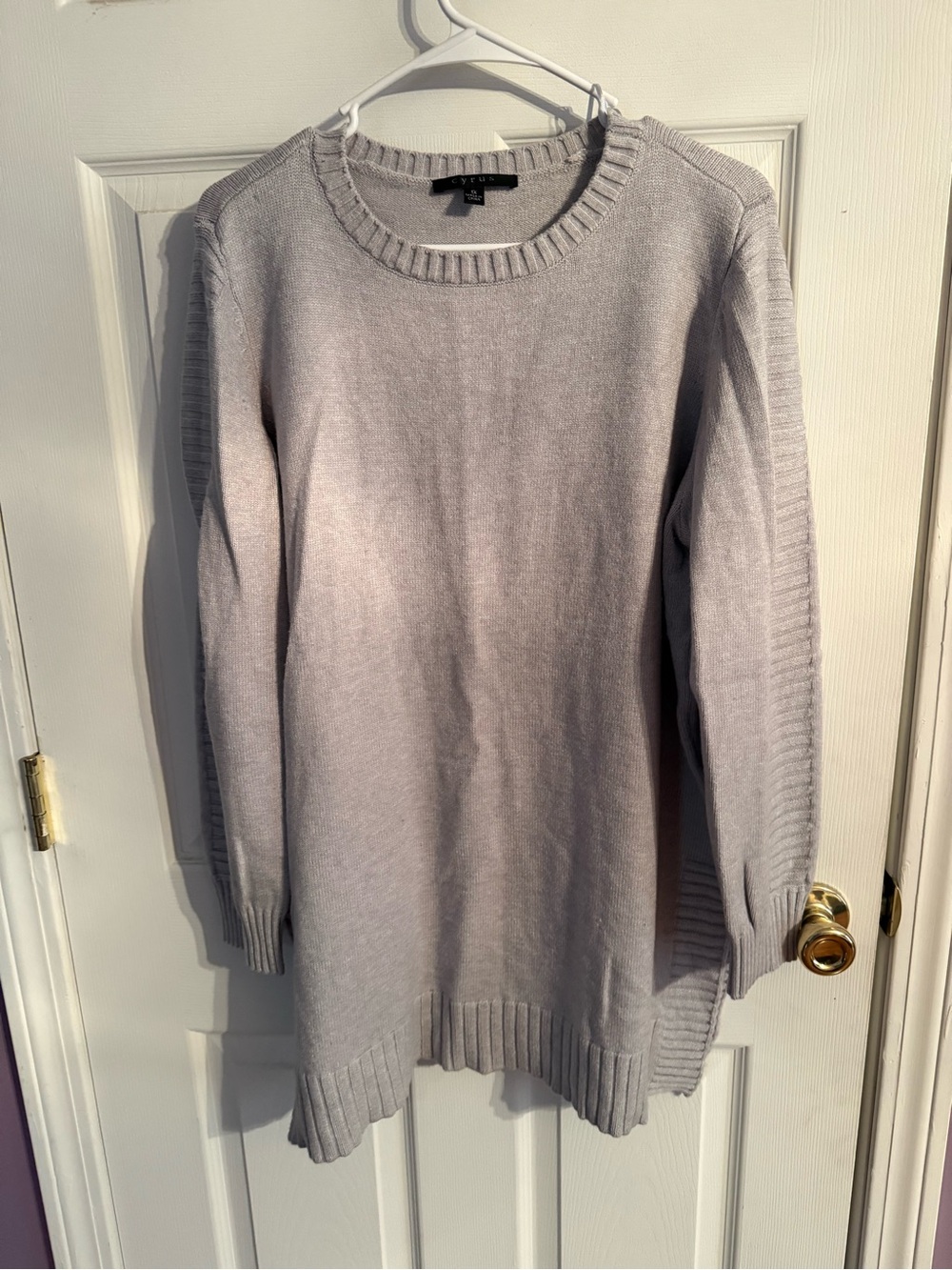 Cyrus Light Gray Crewneck Sweater